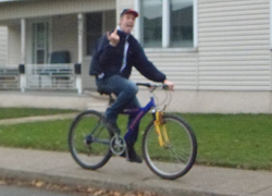 Know his name? Bike thief/yard shopper.