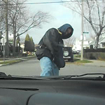 November 23, 2013 - CAT boy kicking a car